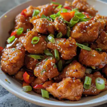 Sweet and Spicy Honey Pepper Chicken taken with iphone 15 pro max --iw 2 --ar 4:5 --v 6.0 --raw