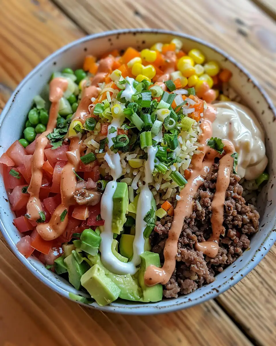 Ingredients for taco rice bowl including poblano peppers and spices