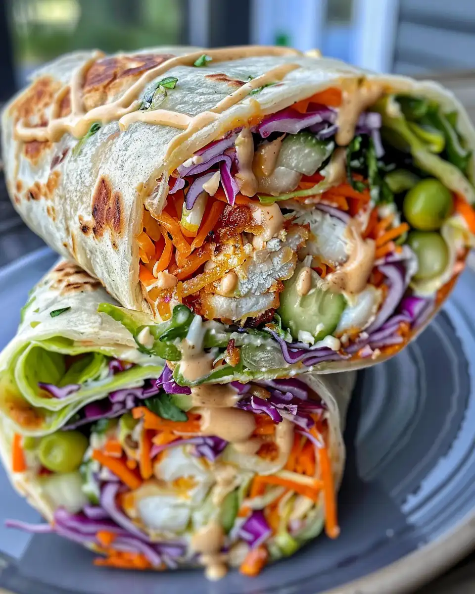 Pressure cooker steaming with Thai peanut chicken wraps