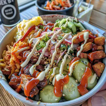 The Best Smash Burger Bowl taken with iphone 15 pro max --iw 2 --ar 4:5 --v 6.0 --raw