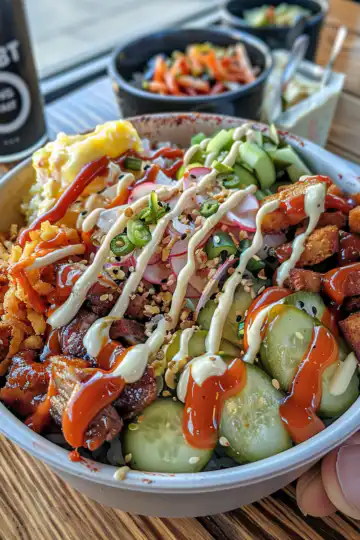 The Best Smash Burger Bowl taken with iphone 15 pro max --iw 2 --ar 4:5 --v 6.0 --raw