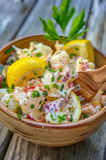 The Ultimate Crab Salad Recipe taken with iphone 15 pro max --iw 2 --ar 4:5 --v 6.0 --raw