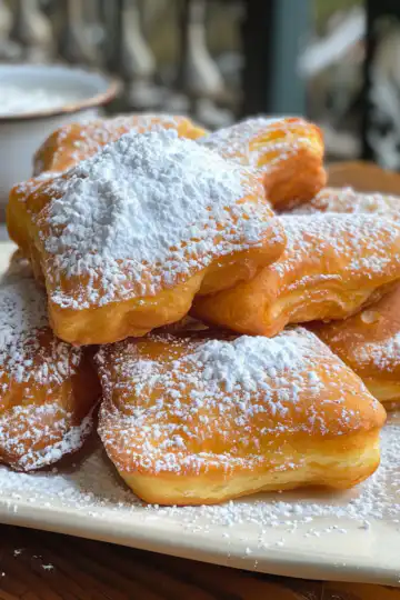 Vanilla French Beignets taken with iphone 15 pro max --iw 2 --ar 4:5 --v 6.0 --raw